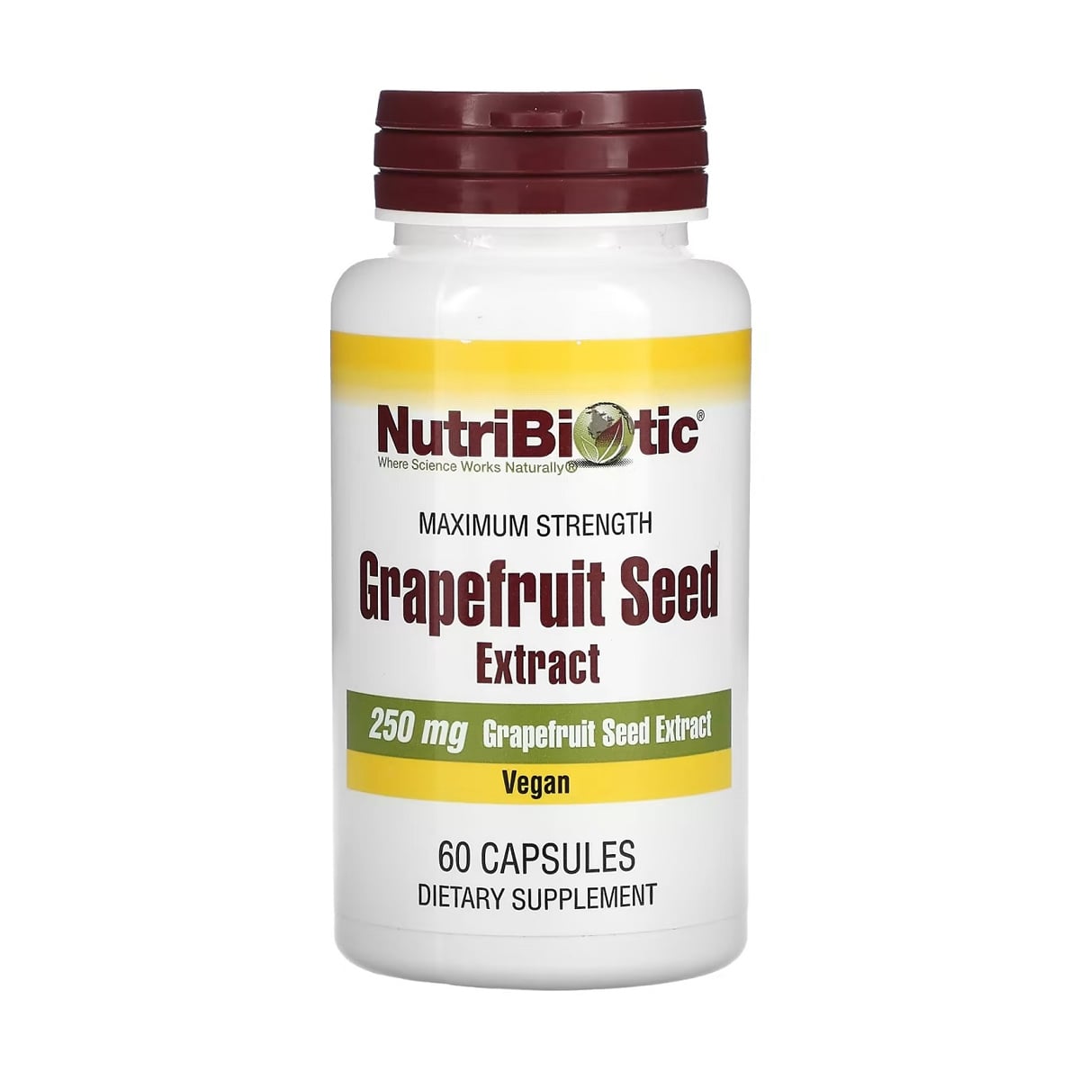 Екстракт насіння грейпфрута NutriBiotic Grapefruit Seed Extract 250 мг, 60 капсул